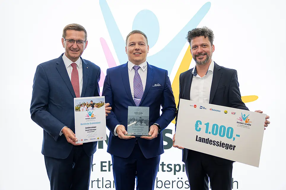 David Pühringer ist Landessieger beim „Danke schön!“-Ehrenamtspreis 2025